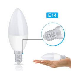 Online Shop 4.5W LED Birnen Ersetzt 38W Halogenlampen C37 E14 Weiß 6500K 6er Pack