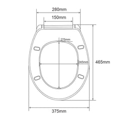 Toilettensitz mit Absenkautomatik Ozean WC-Sitz