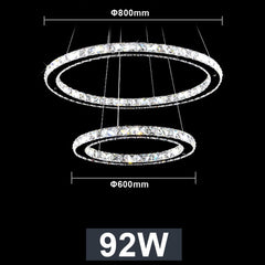 Hengda 92W 2 Ringe LED Deckenleuchte Dimmbar Mit Fernbedienung