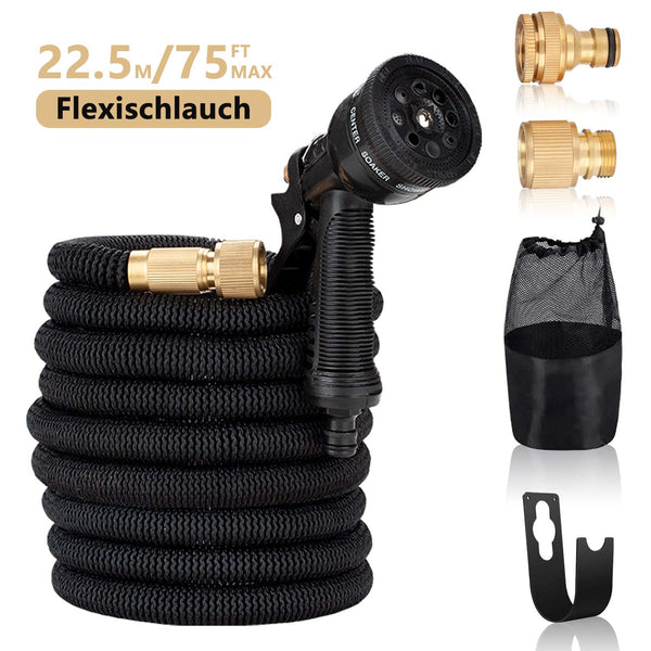 Wolkton Flexibler Gartenschlauch 22.5m Wasserschlauch Flexischlauch