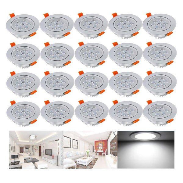 Hengda® 20 pcs 7W Kaltweiß LED Einbauleuchten ersetzt 60W Incandescent LED Einbauspots Strahler Lampen